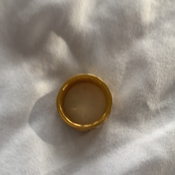 Coach Zebra C Enamel Gold Ring Size 6 - Picture 3 of 5